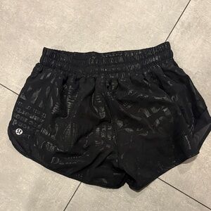 lululemon athletica Black Patterned Athletic Shorts